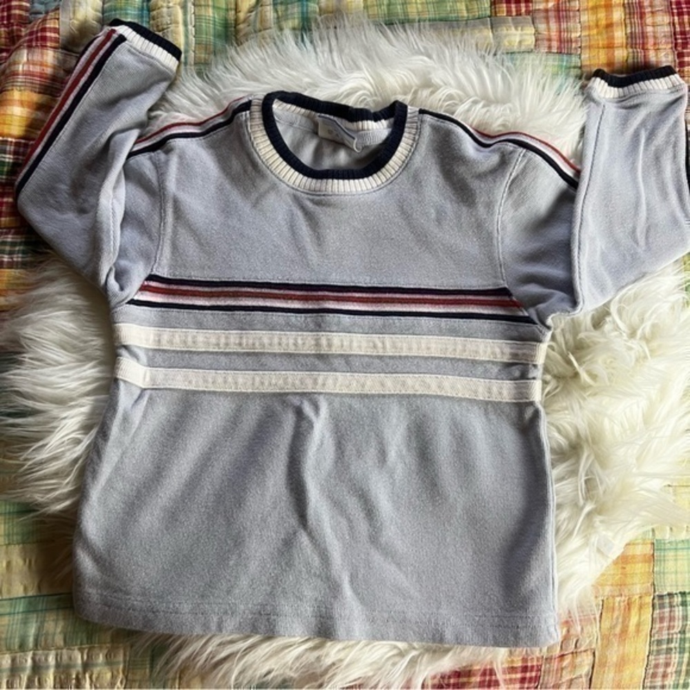 Hanna Andersson Waffle Knit Striped Sweater